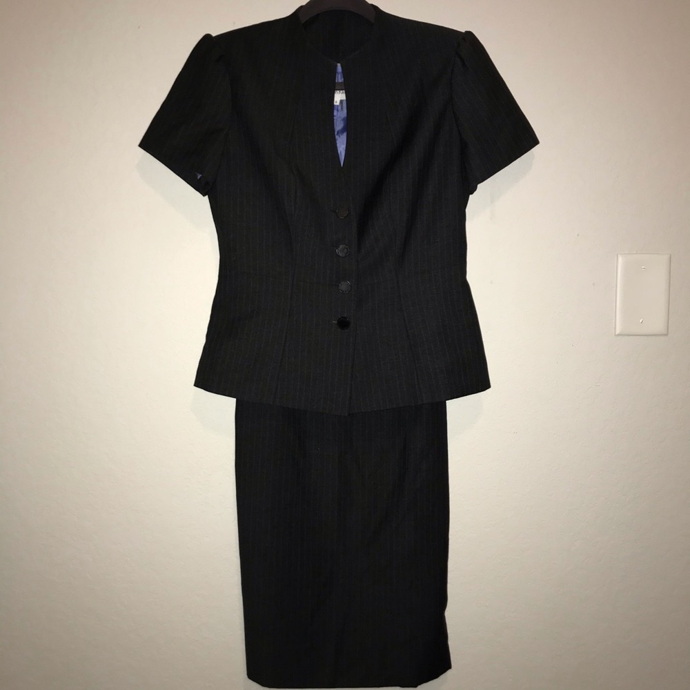 Calvin Klein pinstripe suit